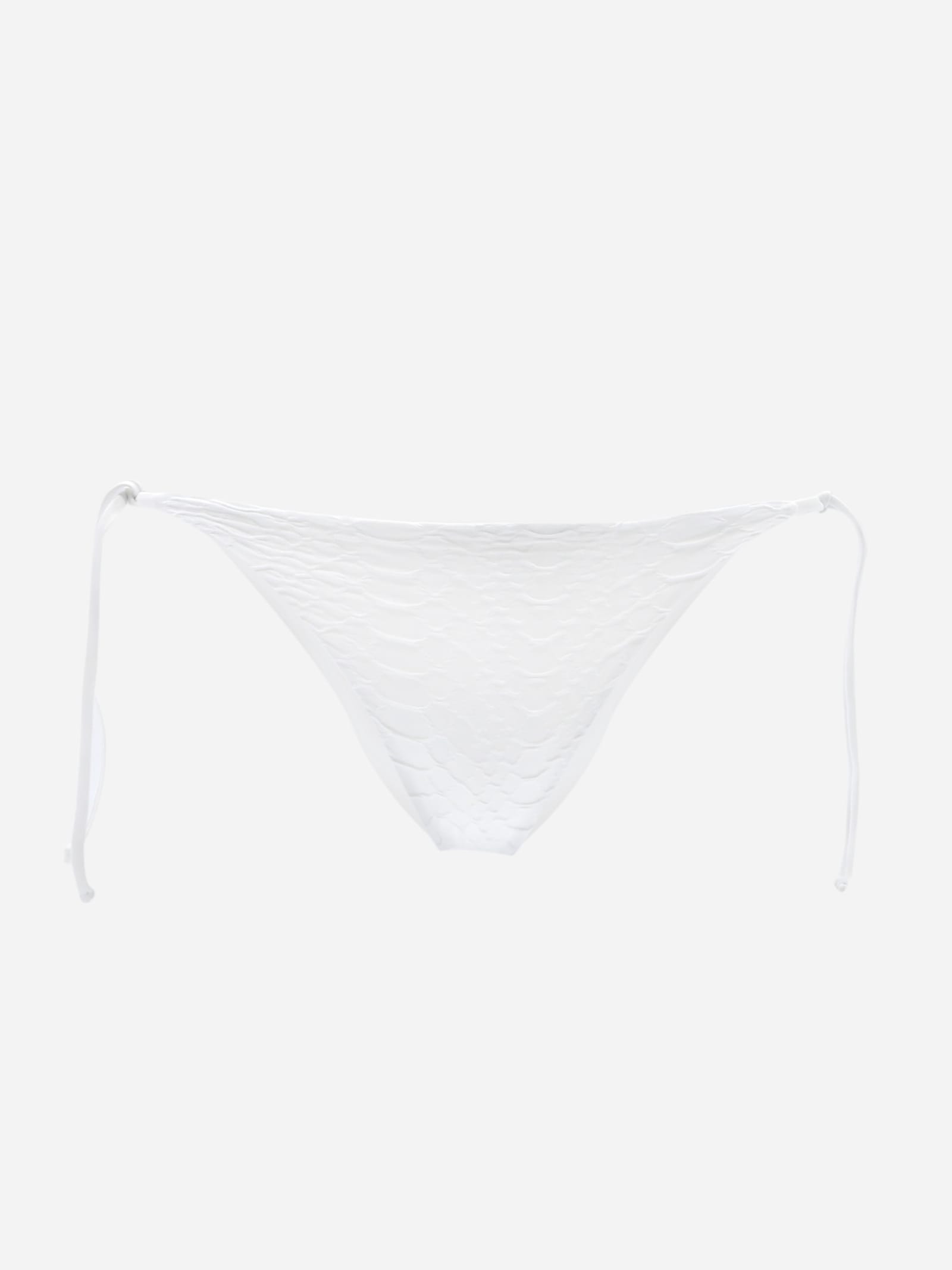 Fisico Cristina Ferrari Bikini Bottoms With An Embroidered Design In White