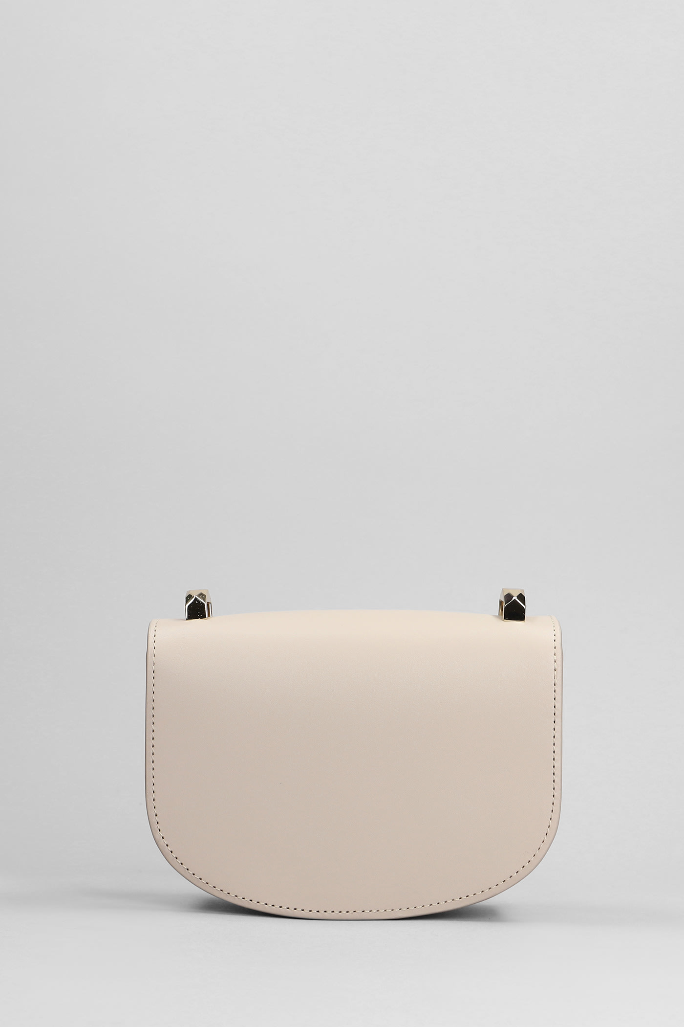 Apc Geneve Mini Shoulder Bag In Grey Leather In Lal Moon Grey