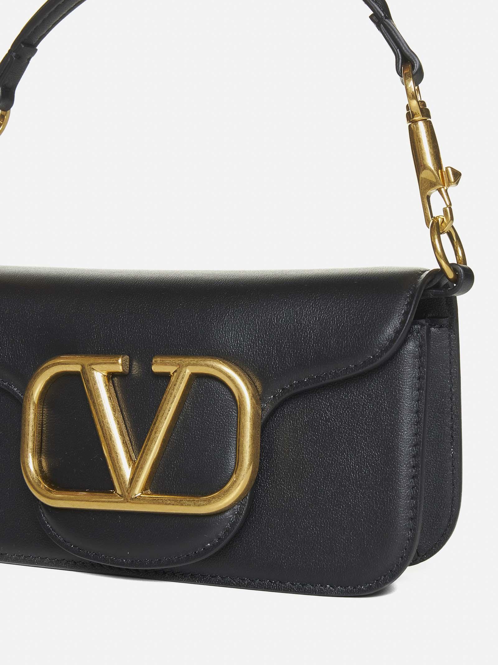 Shop Valentino Loco Leather Small Bag In Black