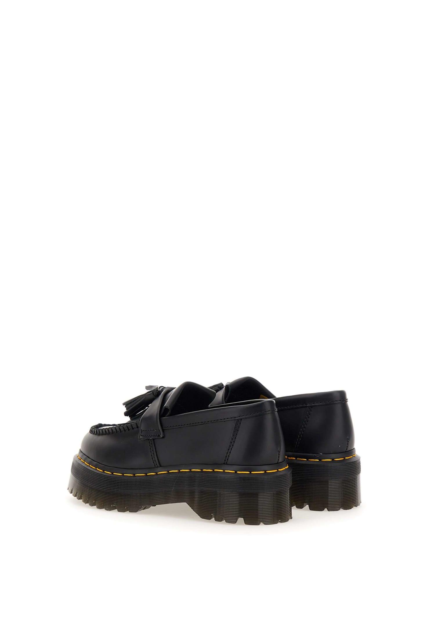 Shop Dr. Martens' Adrian Quad Leather Loafers In Nero