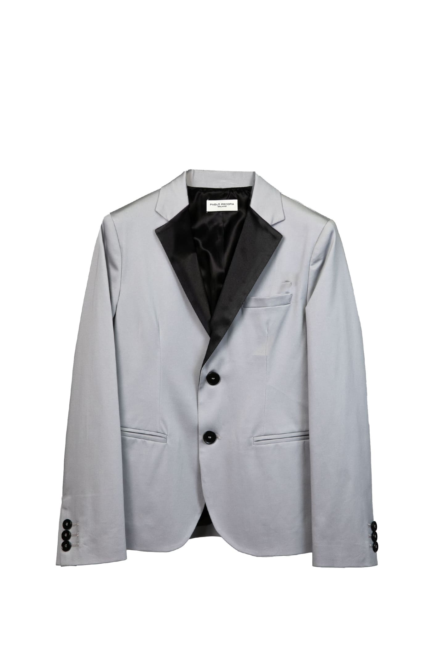 Paolo Pecora Kids' Cotton Jacket In Grey