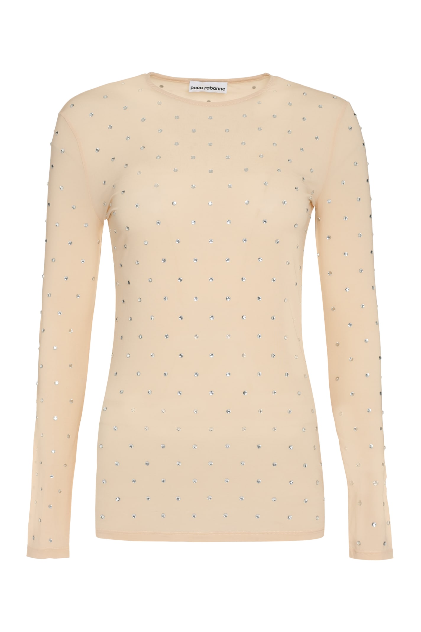 Paco Rabanne Jersey Top In Skin