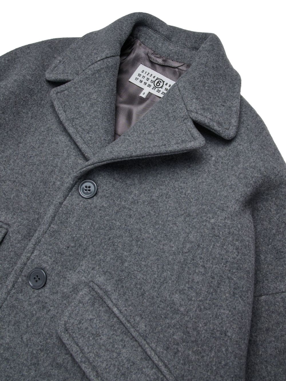 Mm6 Maison Margiela Kids Wool Coat In Gray