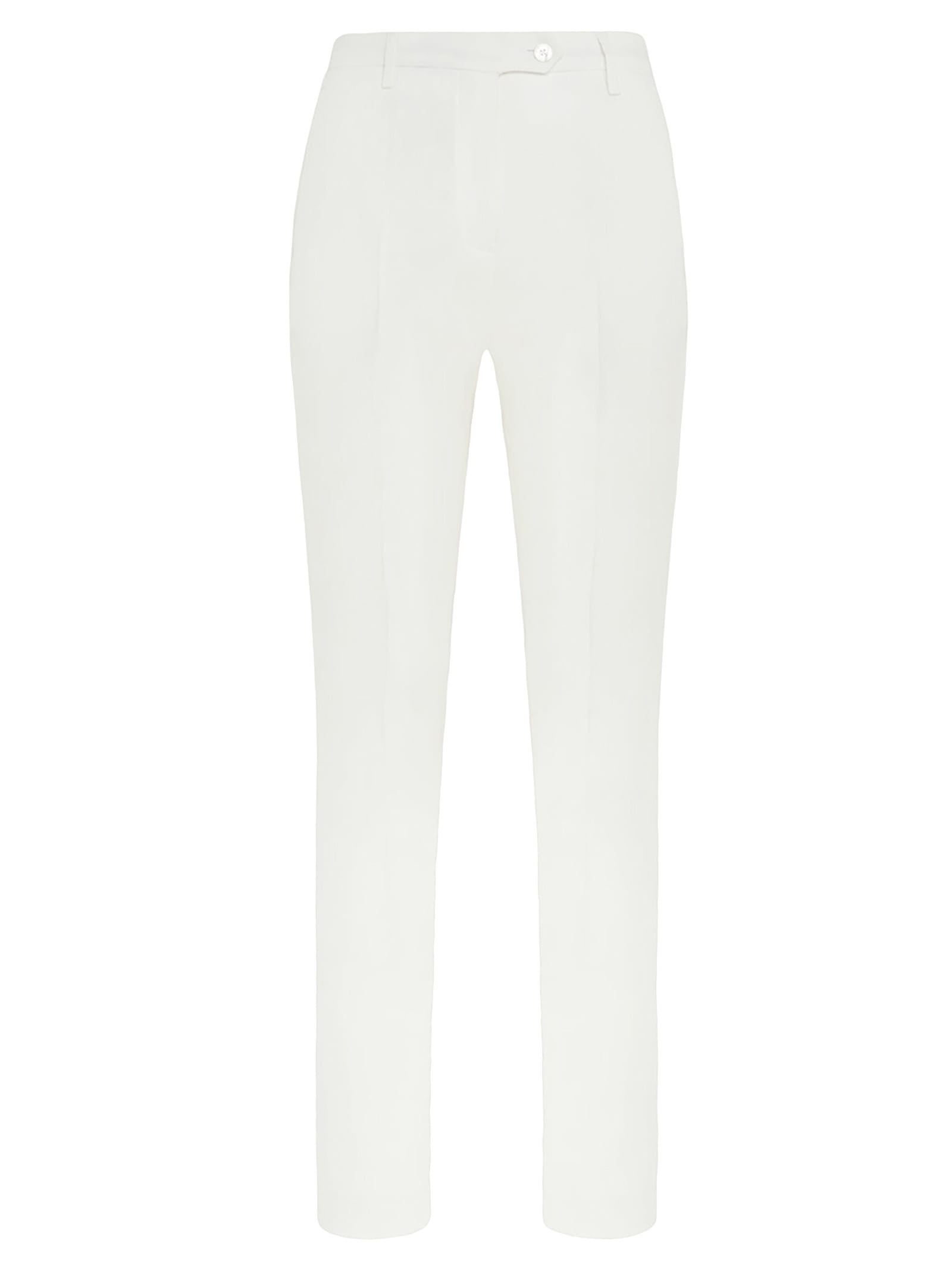 Kiton Trousers Linen In White