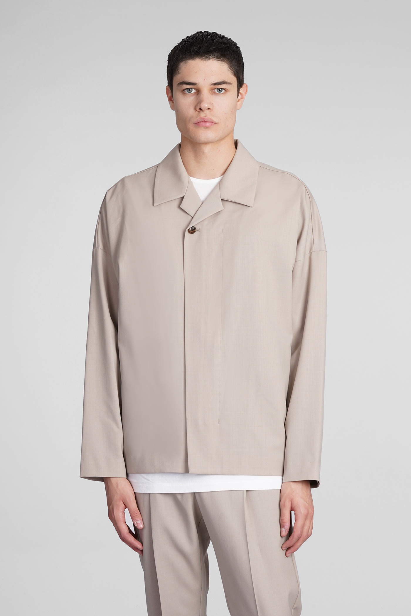Attachment Casual Jacket In Beige Polyester