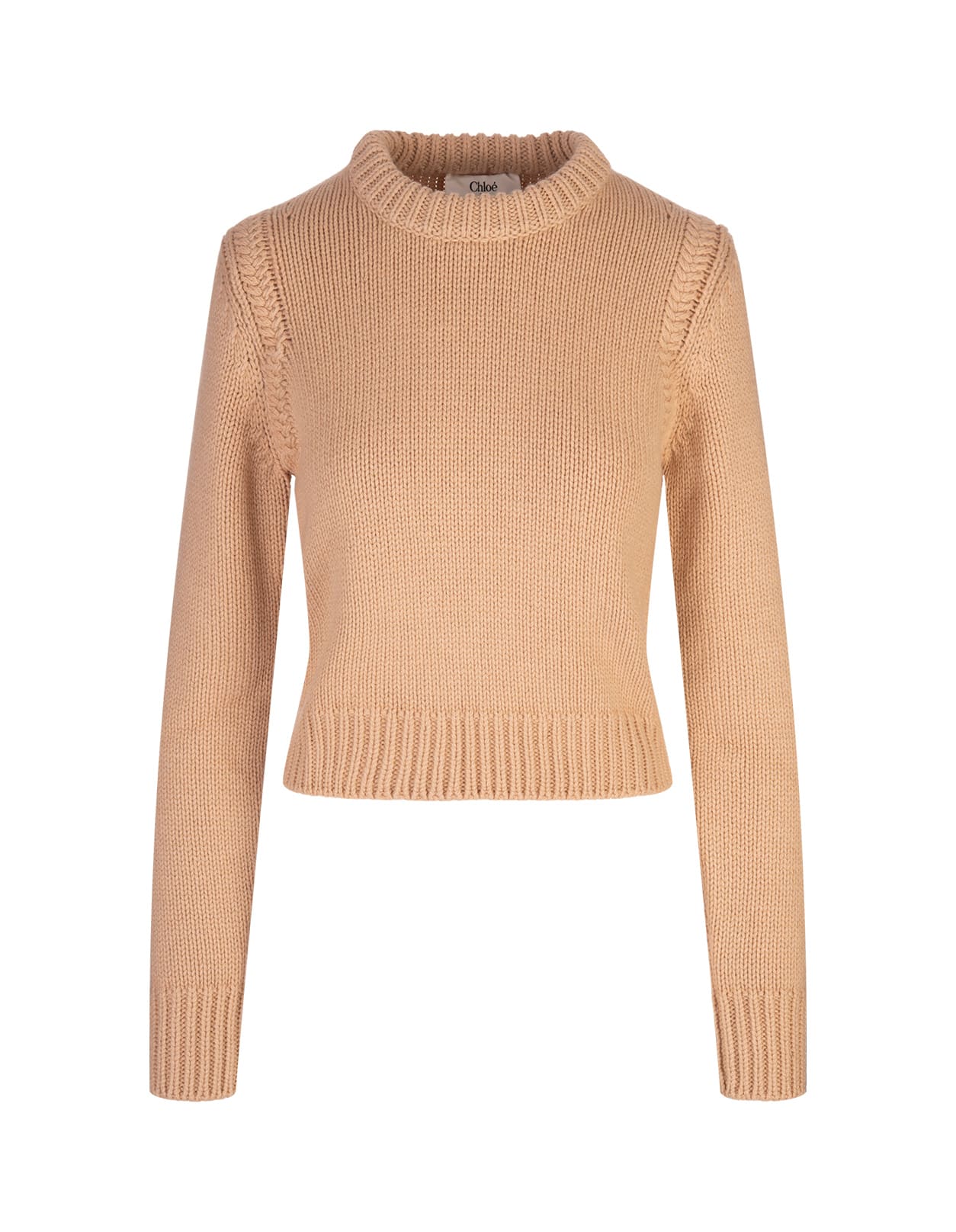 Shop Chloé Ultimate Nude Cotton And Cashmere Pullover In Brown