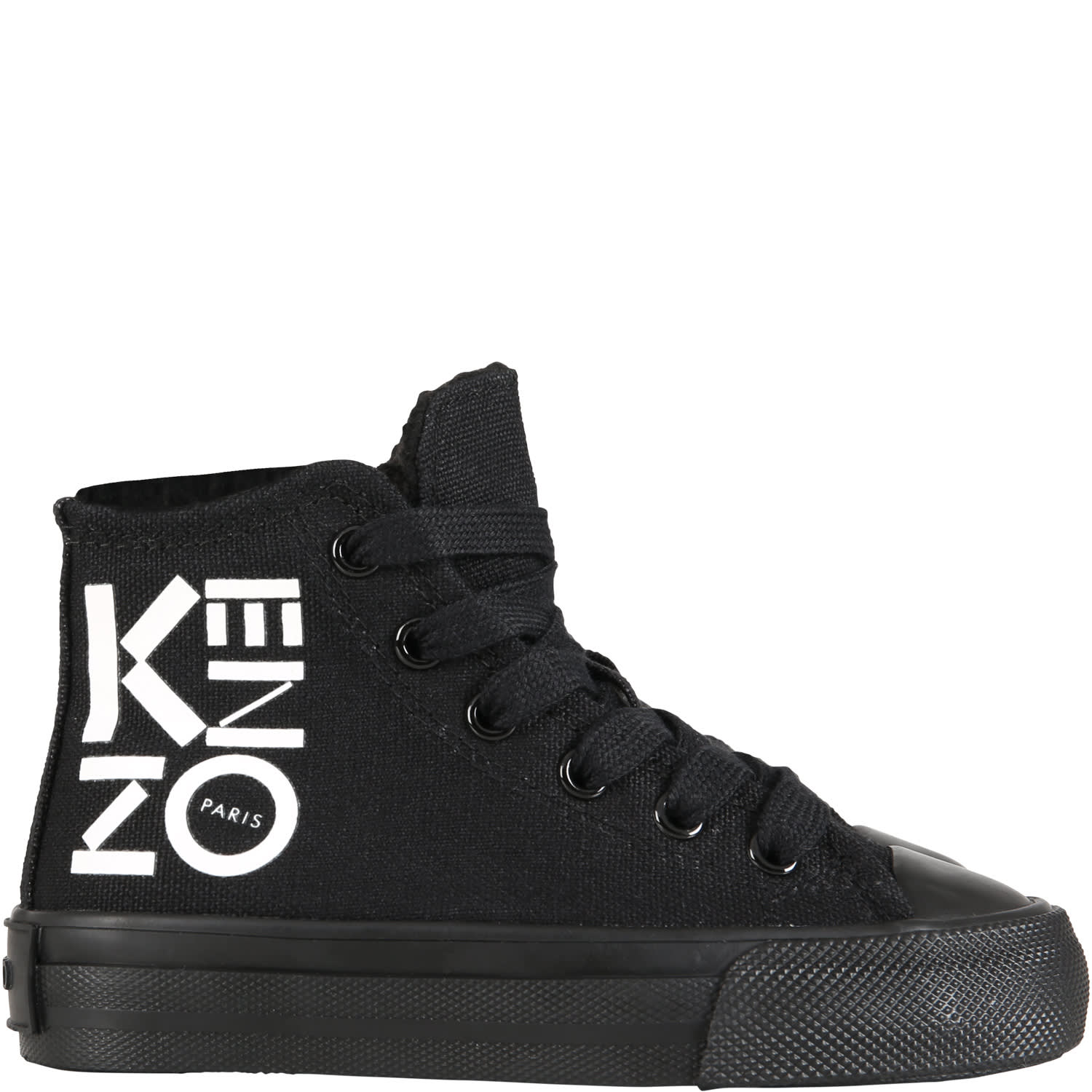 Kenzo Kids Black Shoes For Kids With Logo