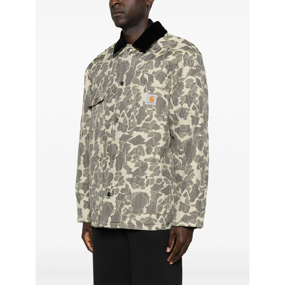 Carhartt Tapestry Chore Camo Duck Jacquard Jacket In Gray