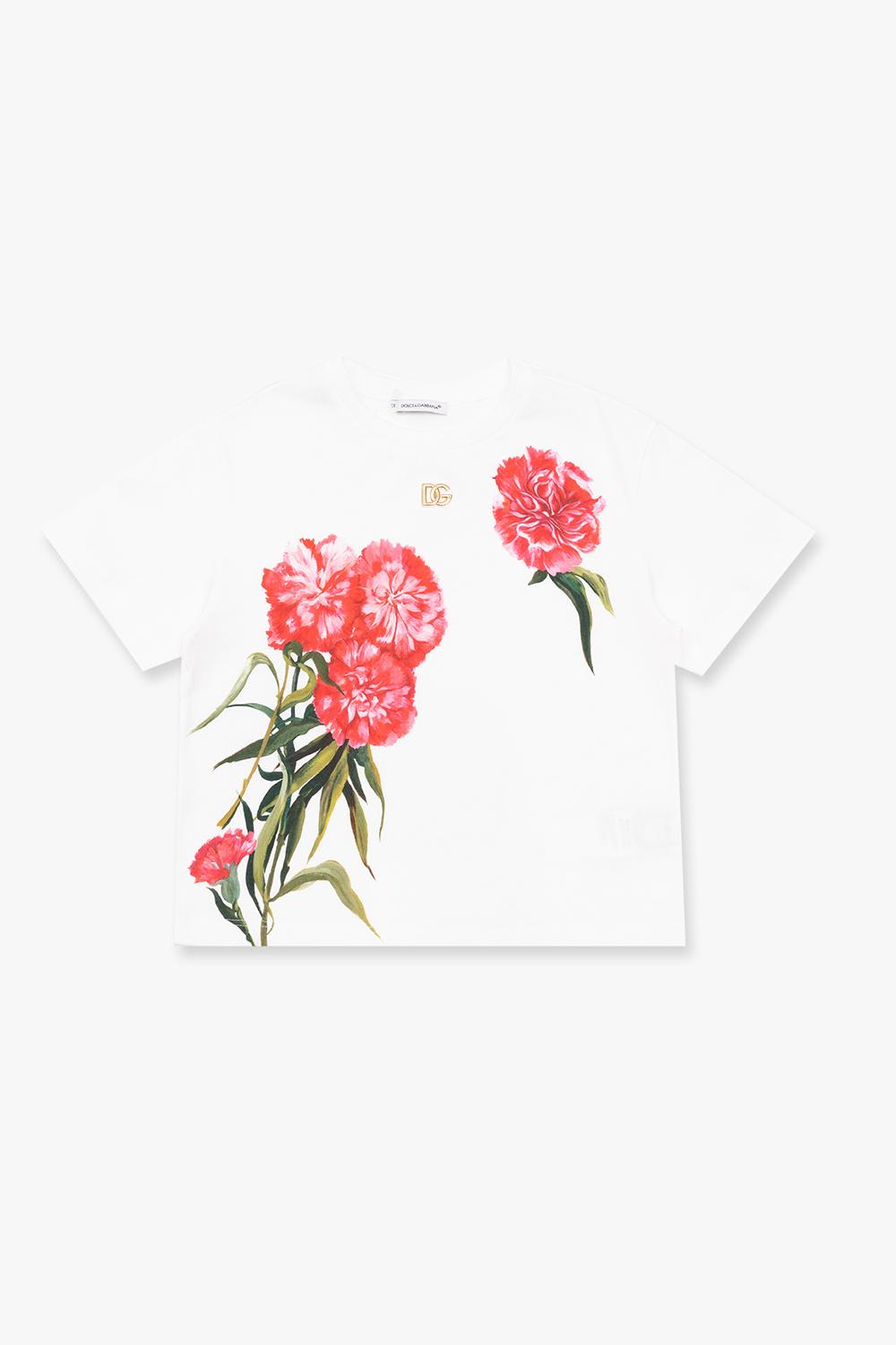 Dolce & Gabbana Kids T-shirt With Floral Motif