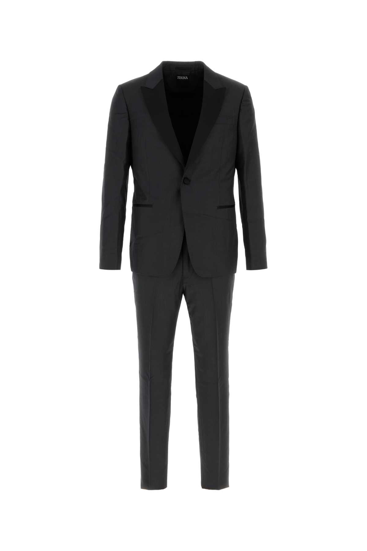 Dark Grey Wool Blend Suit