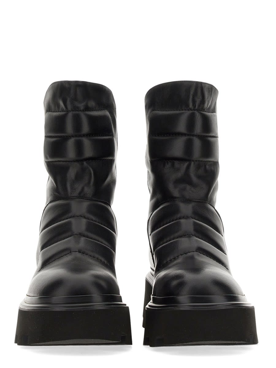 Shop Elena Iachi Leather Boot In Black