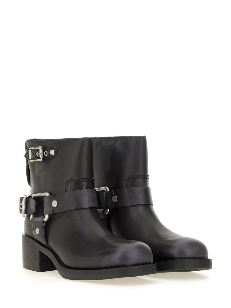 Ash Round-headed Short Boots In Black