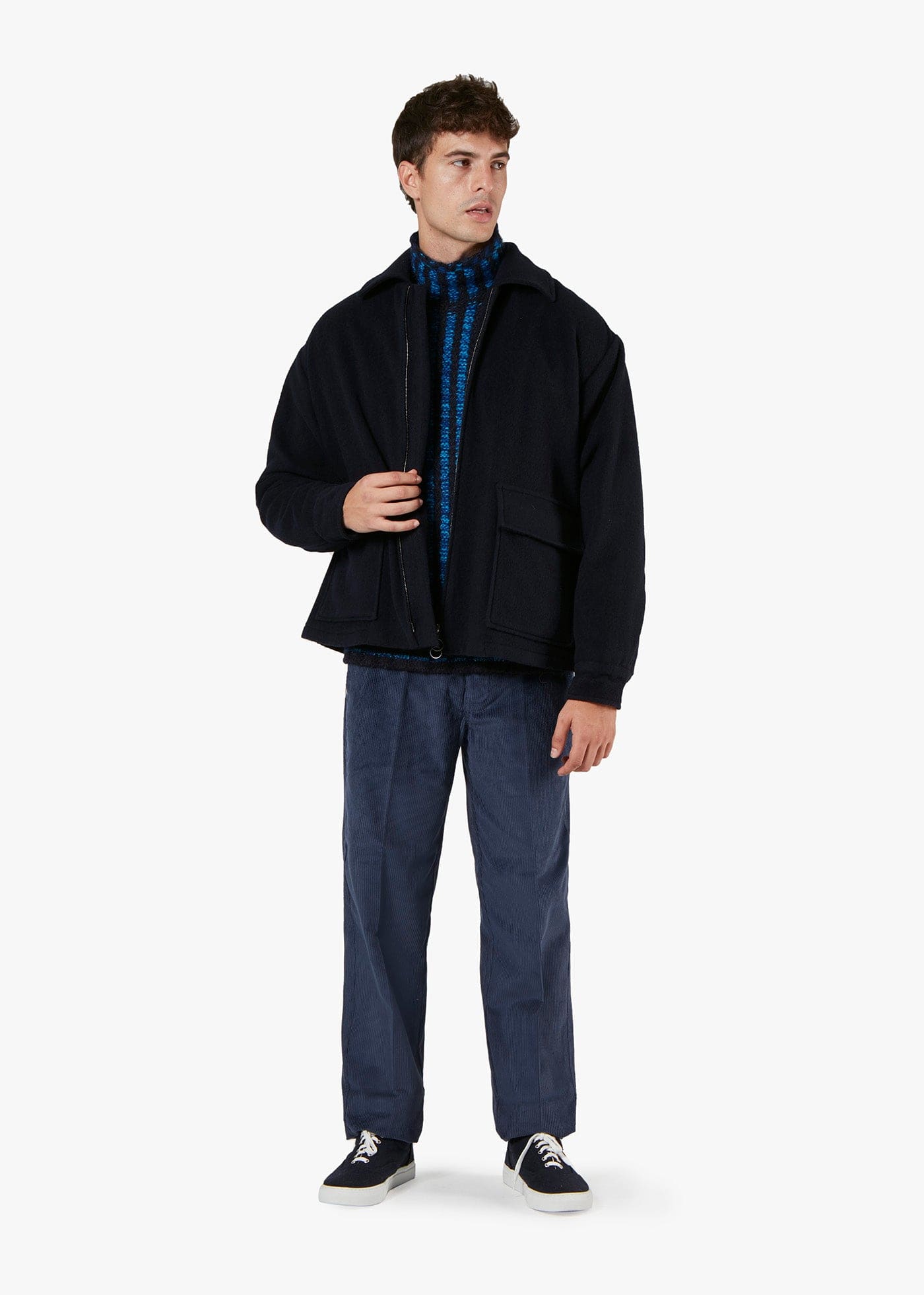 Doppiaa Aartemide Wool Jacket In Blue