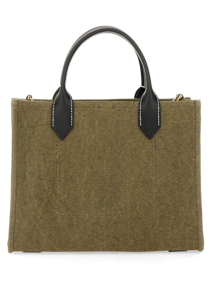 Shop Balmain B-army Shopper Bag In Military Green