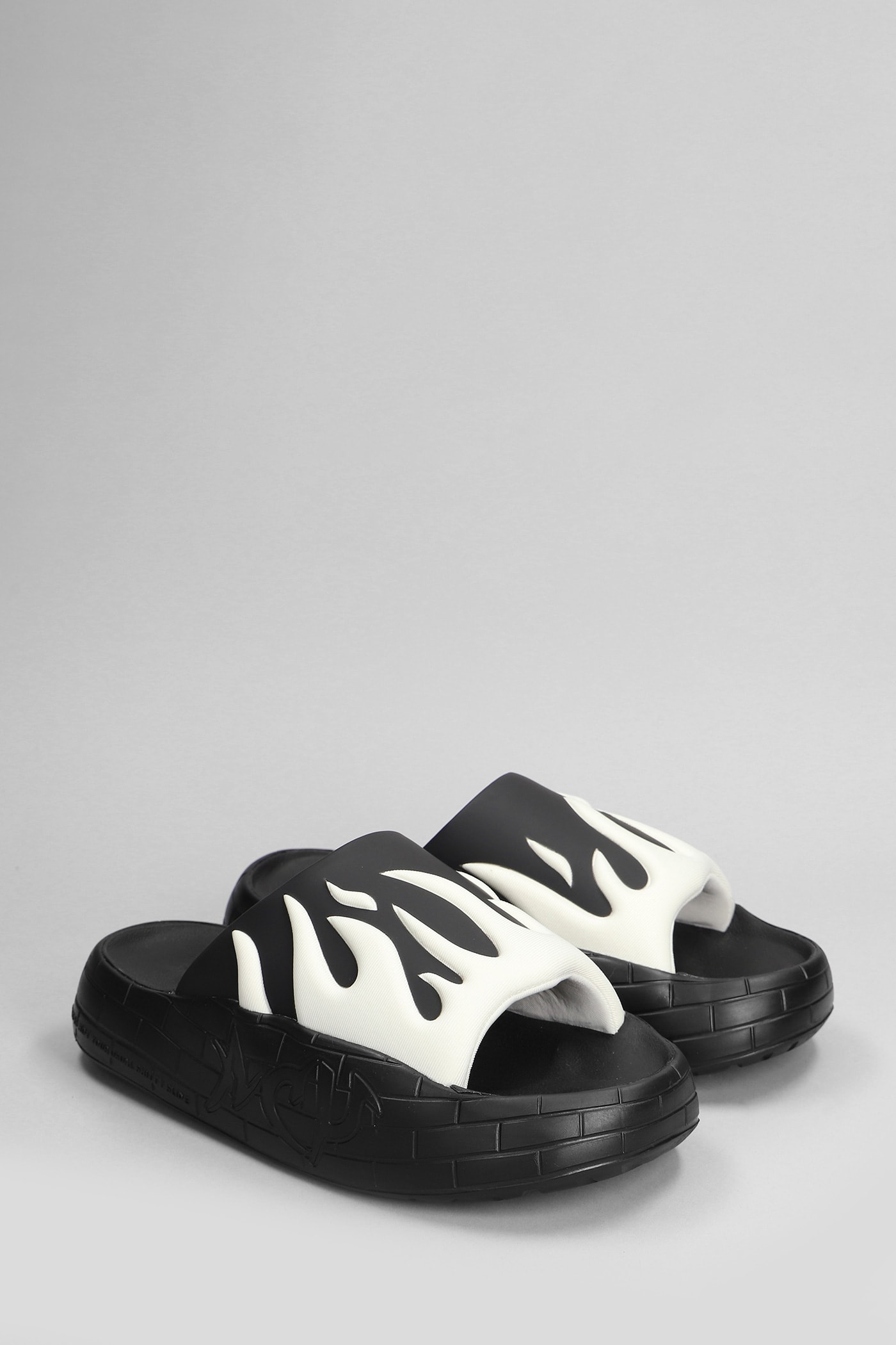 Shop Acupuncture Nyu Slide Flats In White Rubber/plasic