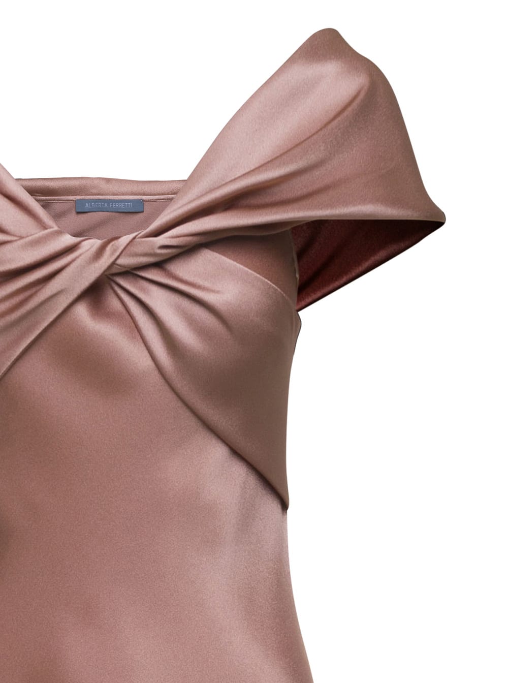 Shop Alberta Ferretti Pink Satin Slip Dress In Silk Blend Woman