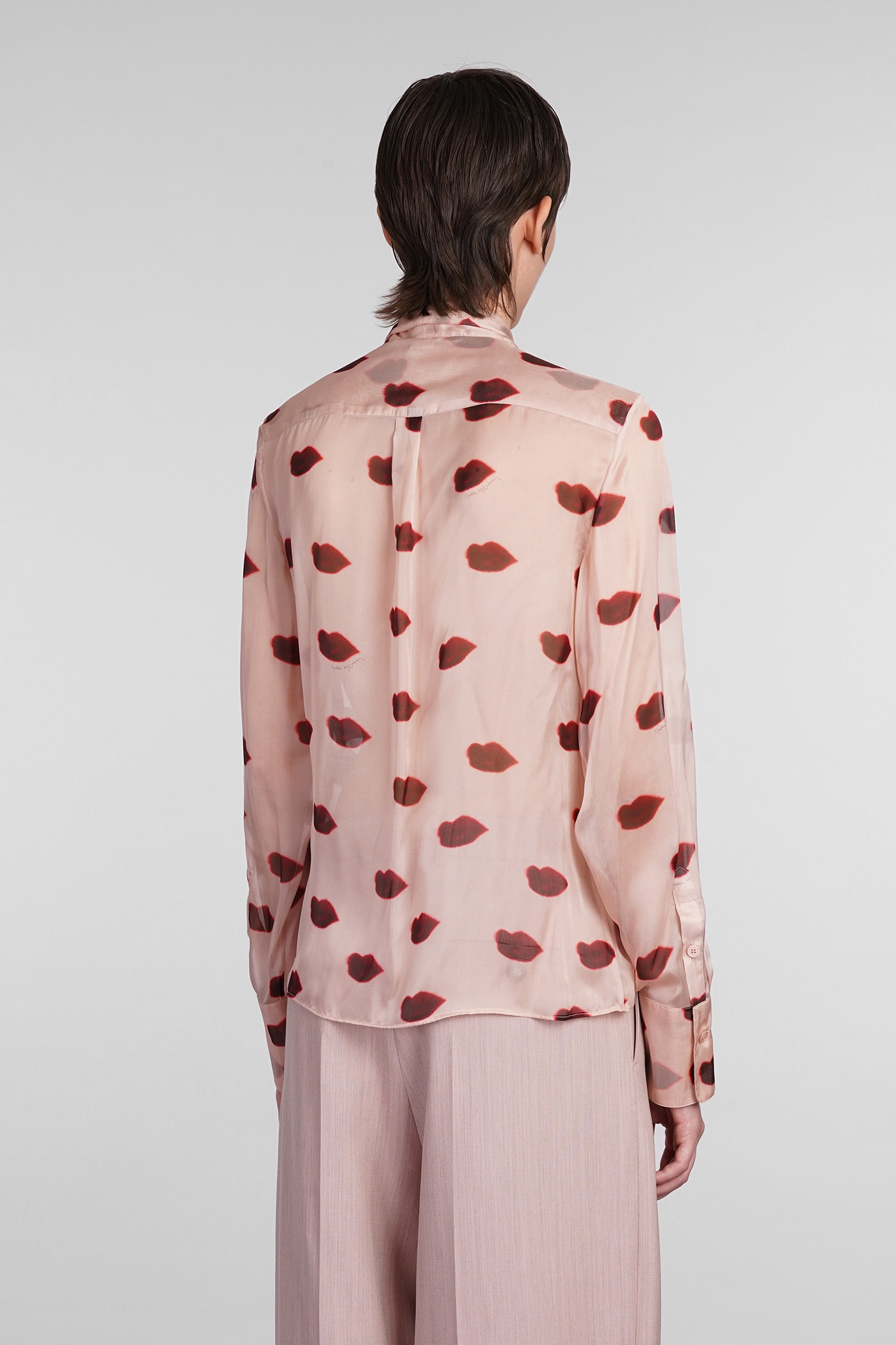 Shop Stella Mccartney Shirt In Rose-pink Silk