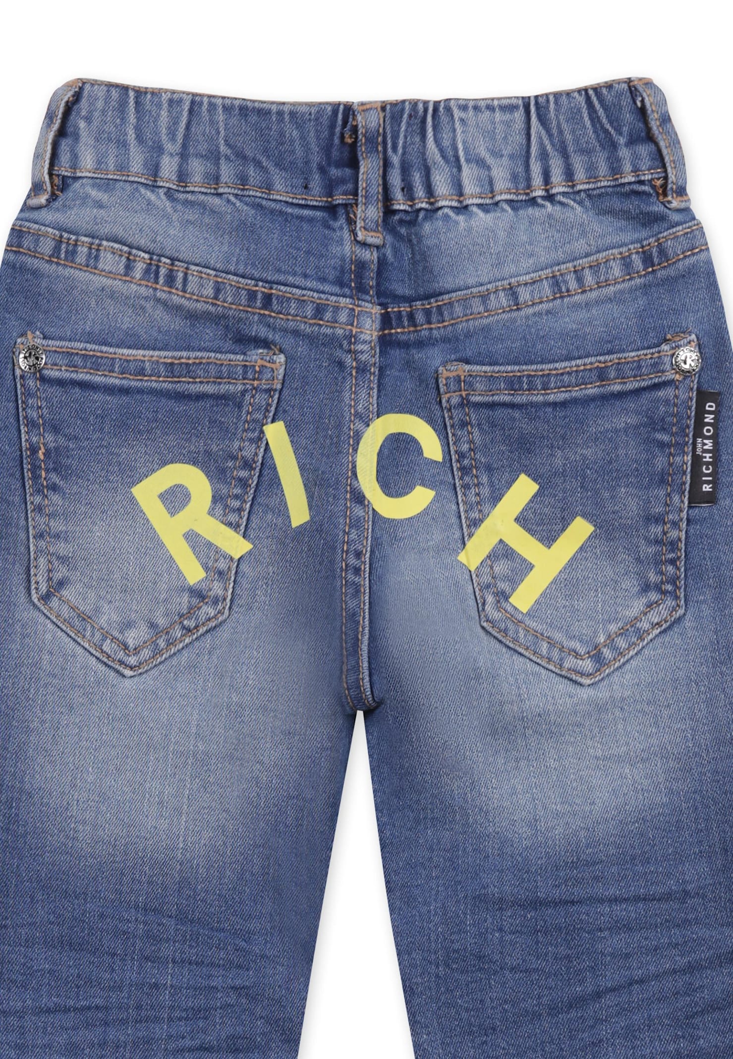 Richmond Denim Jeans For Baby Boy With Logo In Denim