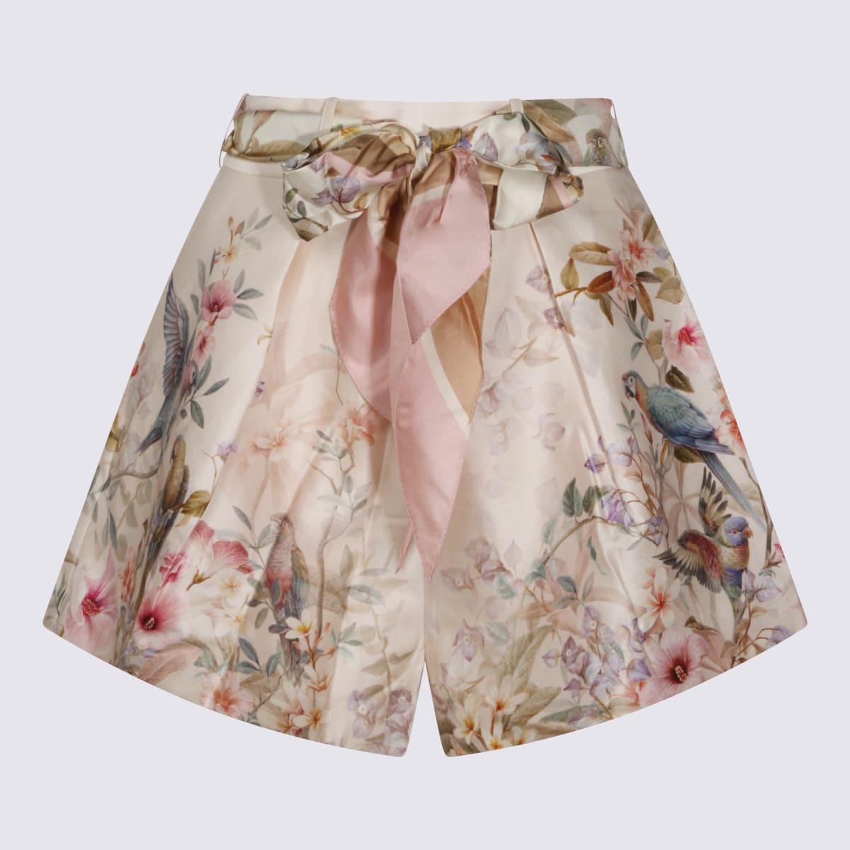 Zimmermann Cream Silk Shorts