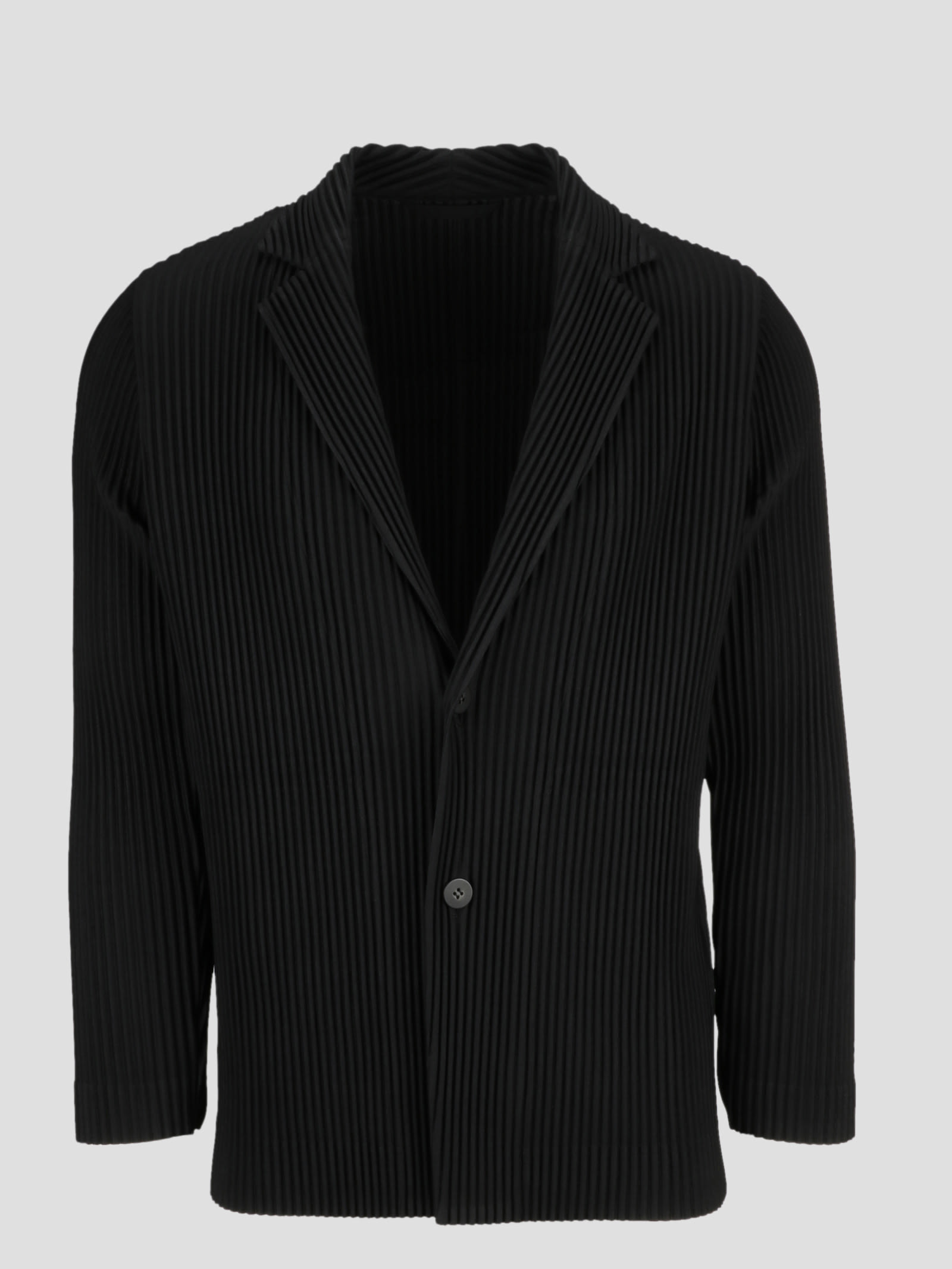 Issey Miyake Pleats Blazer In Black