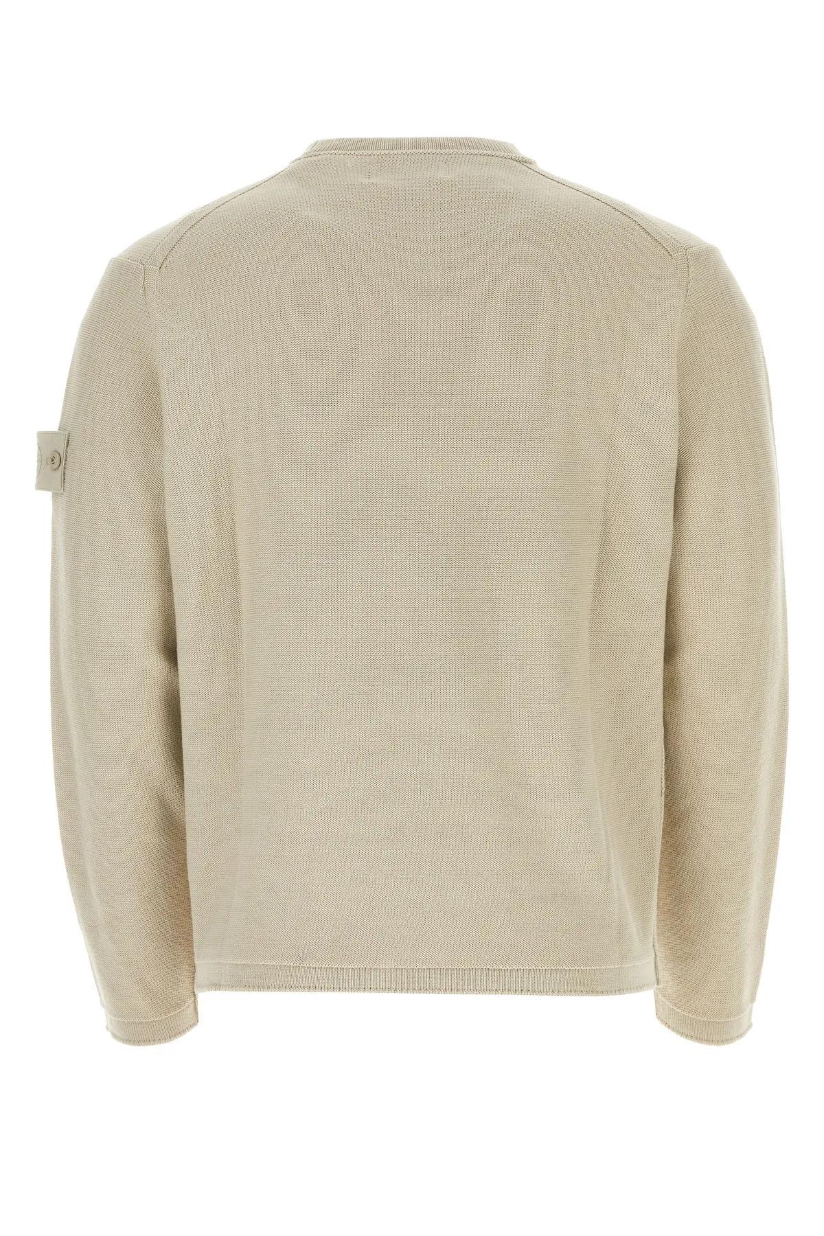 Shop Stone Island Sand Cotton Blend Sweater In Neutrals