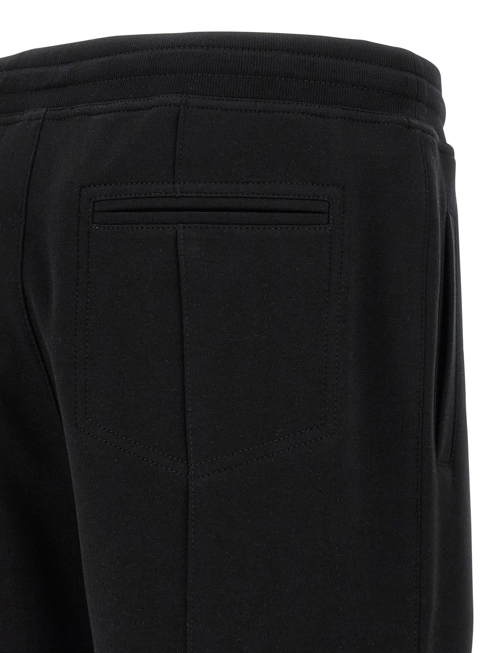 Brunello Cucinelli Logo Printed Drawstring Track Pants In Black