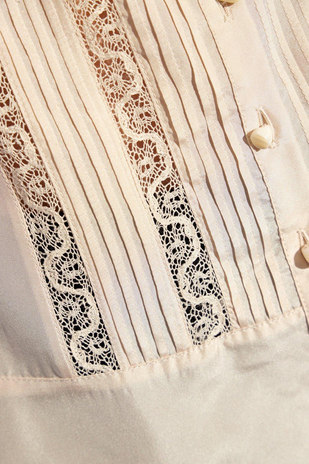 Shop Isabel Marant Zayen Lace-trim Shirt In Vanilla