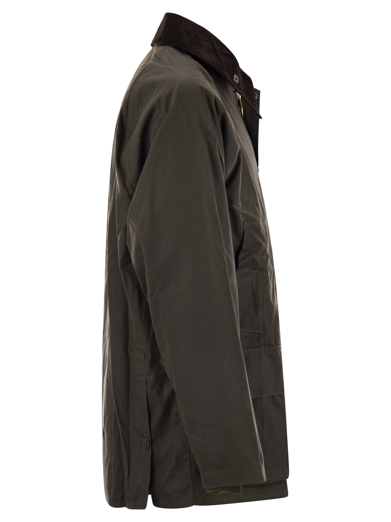 Barbour Beaufort Long Sleeved Snapped Jacket In Brown