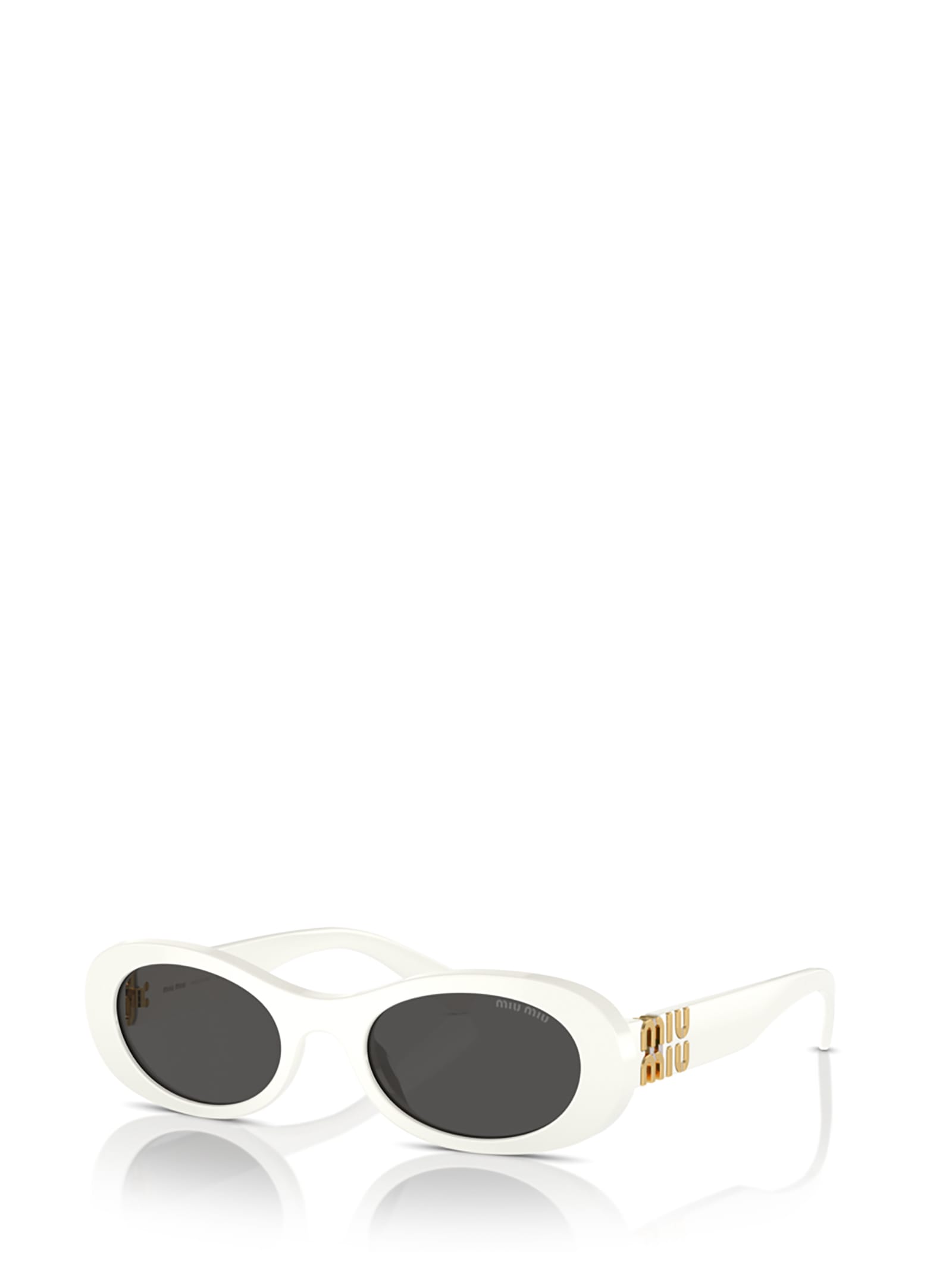Shop Miu Miu Mu 06zs White Ivory Sunglasses
