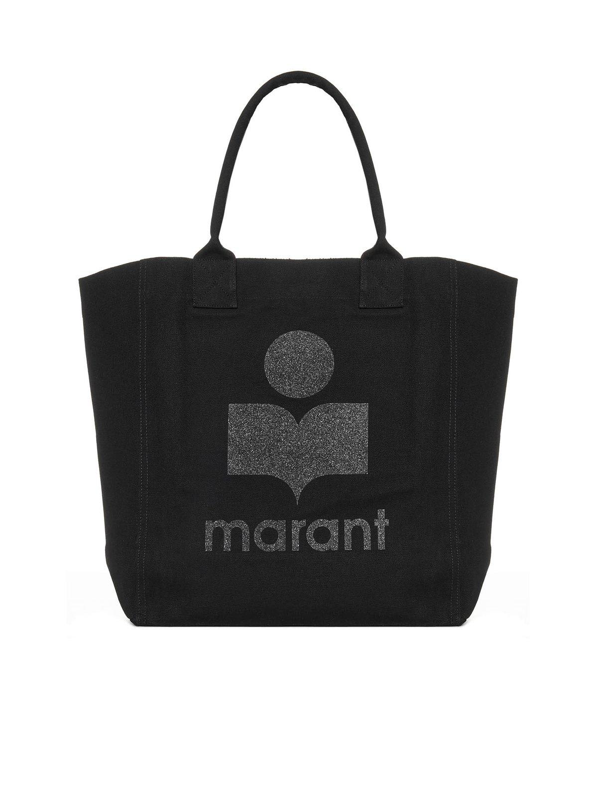 Isabel Marant Logo Detailed Tote Bag In Black