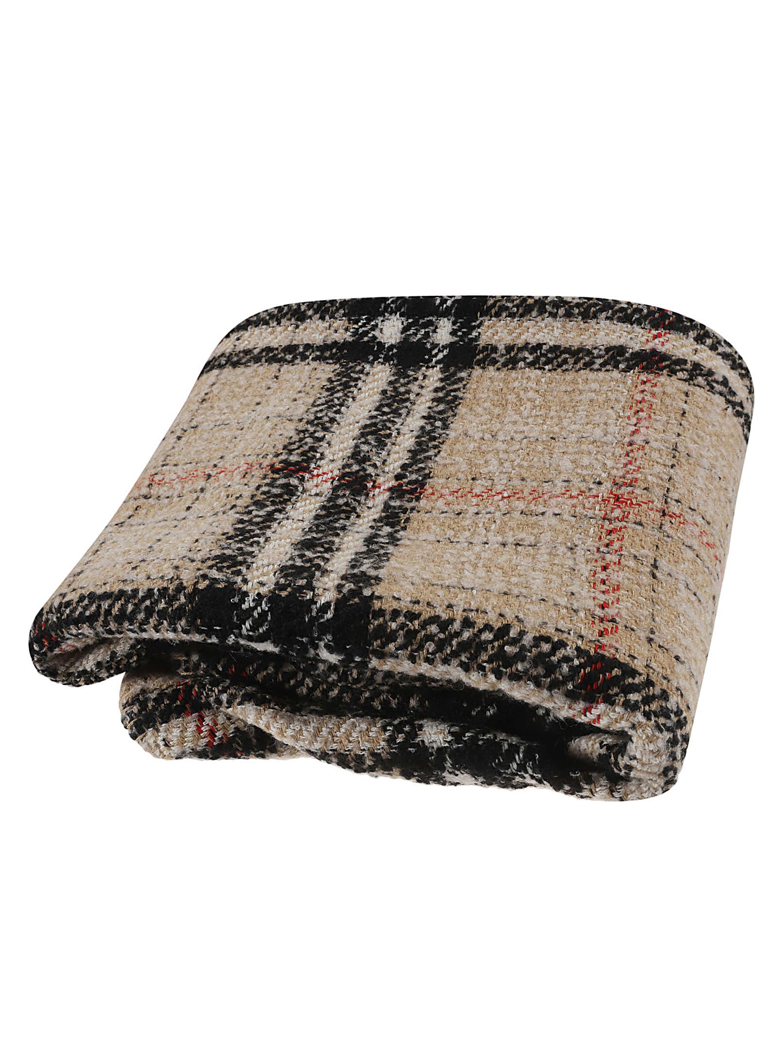 Shop Burberry Check Scarf In Archive Beige
