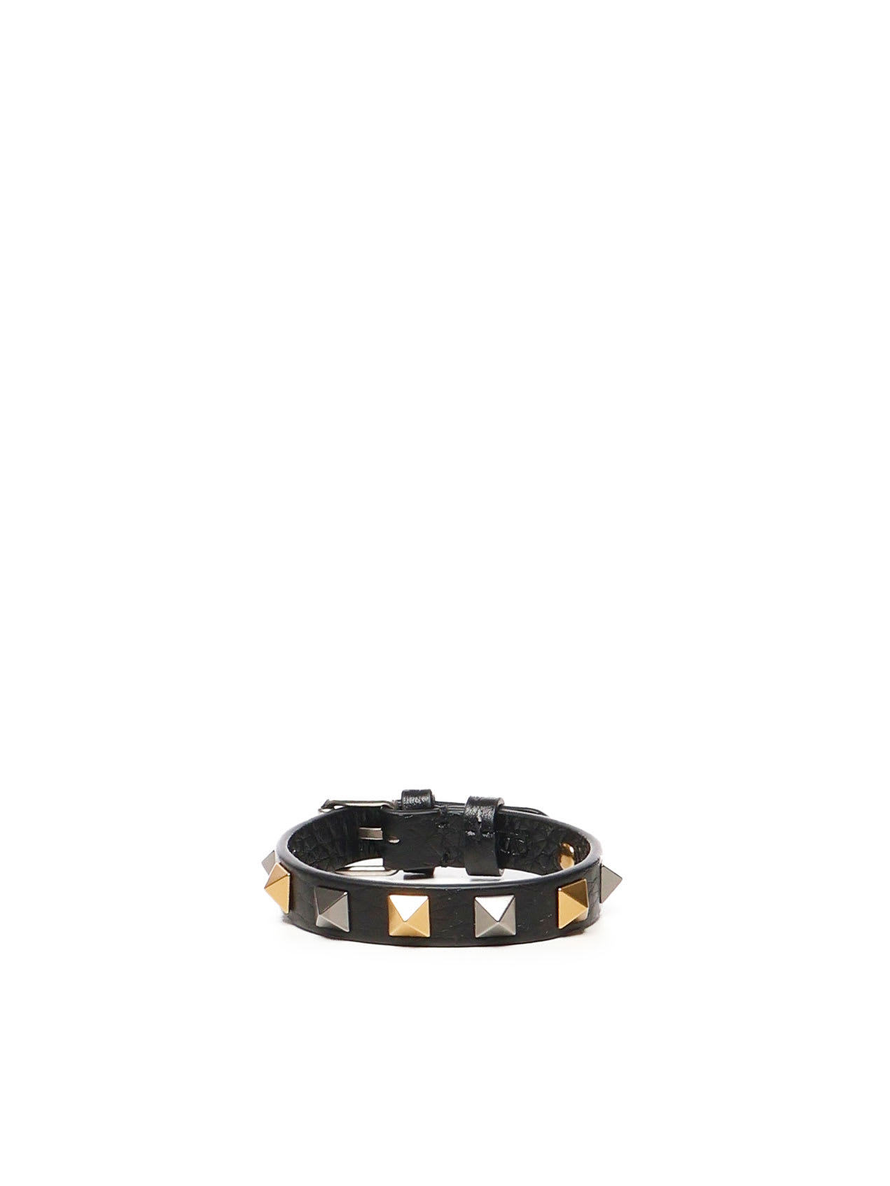 Rockstud Bracelet In Calfskin