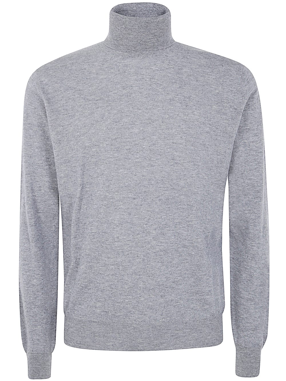 Shop Filippo De Laurentiis Long Sleeves Cashmere Wool Turtleneck In Grey