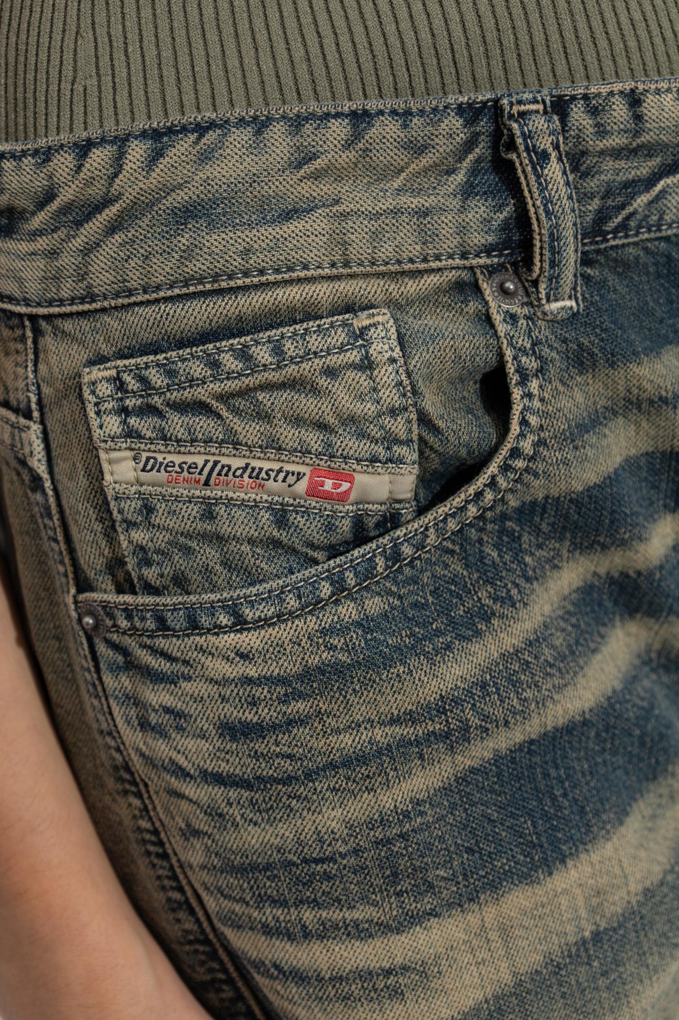 Diesel 1978 D-akemi Bootcut Flared Jeans Medium In Sabbia