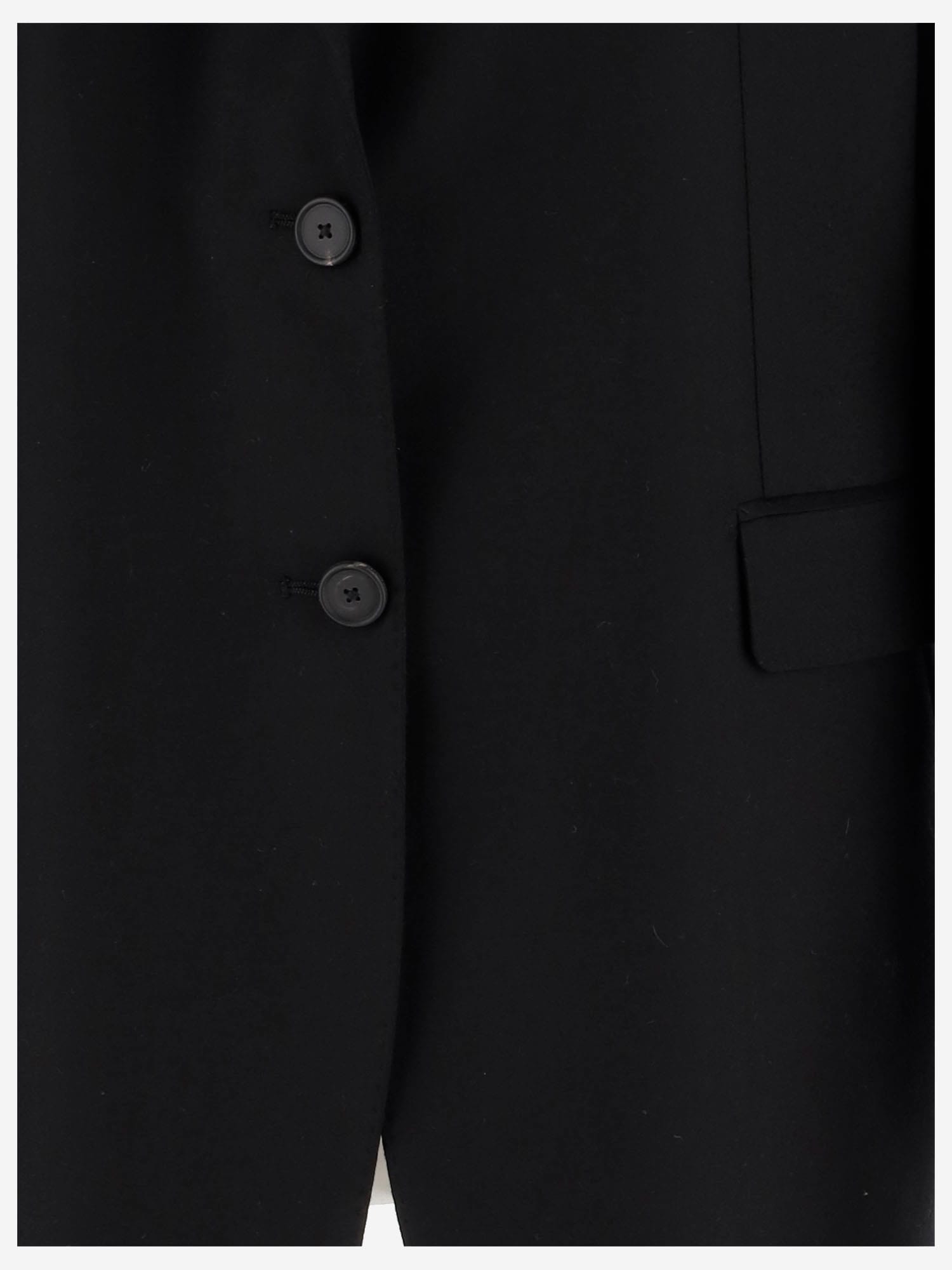 Tagliatore Two Button Long Jacket In Black