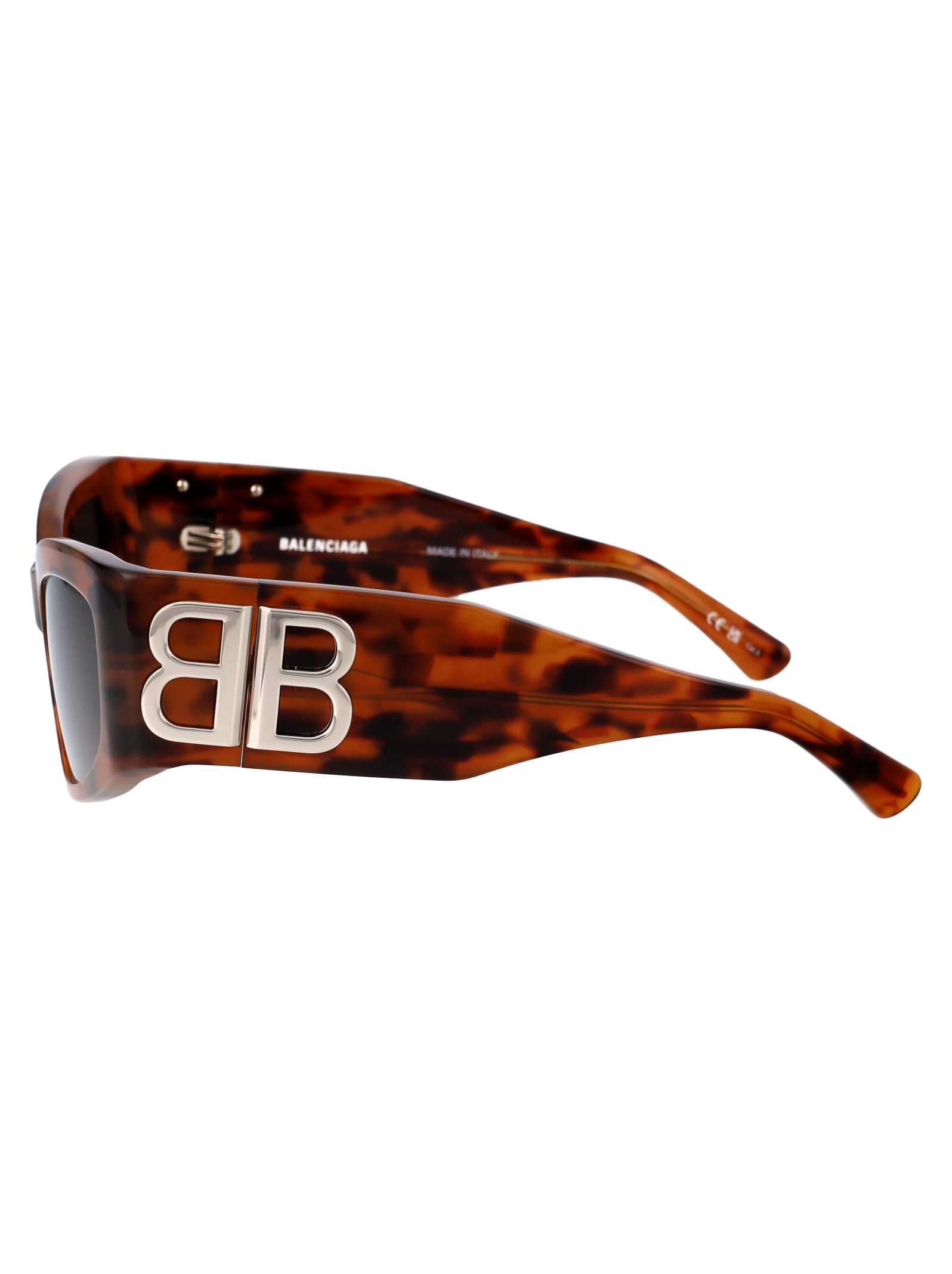 Balenciaga Bb0321s Sunglasses In Havana-havana-grey