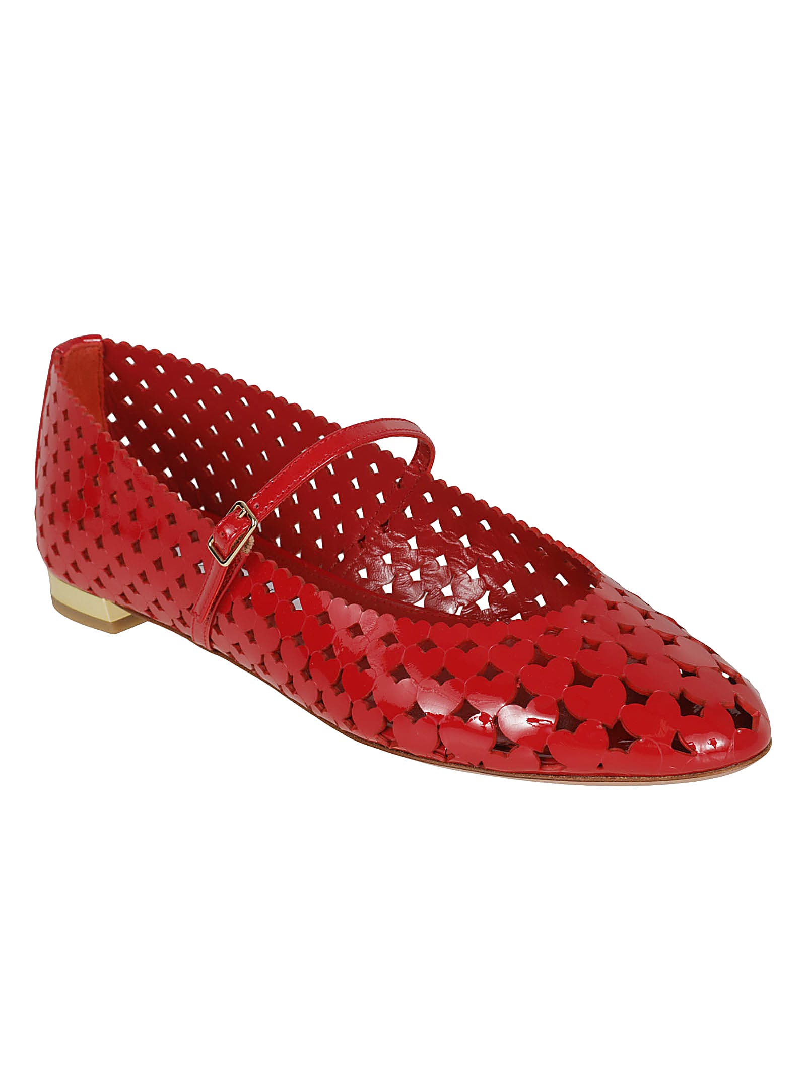 Aquazzura Amourose Mary Jane Ballerina Flats In Lipstick