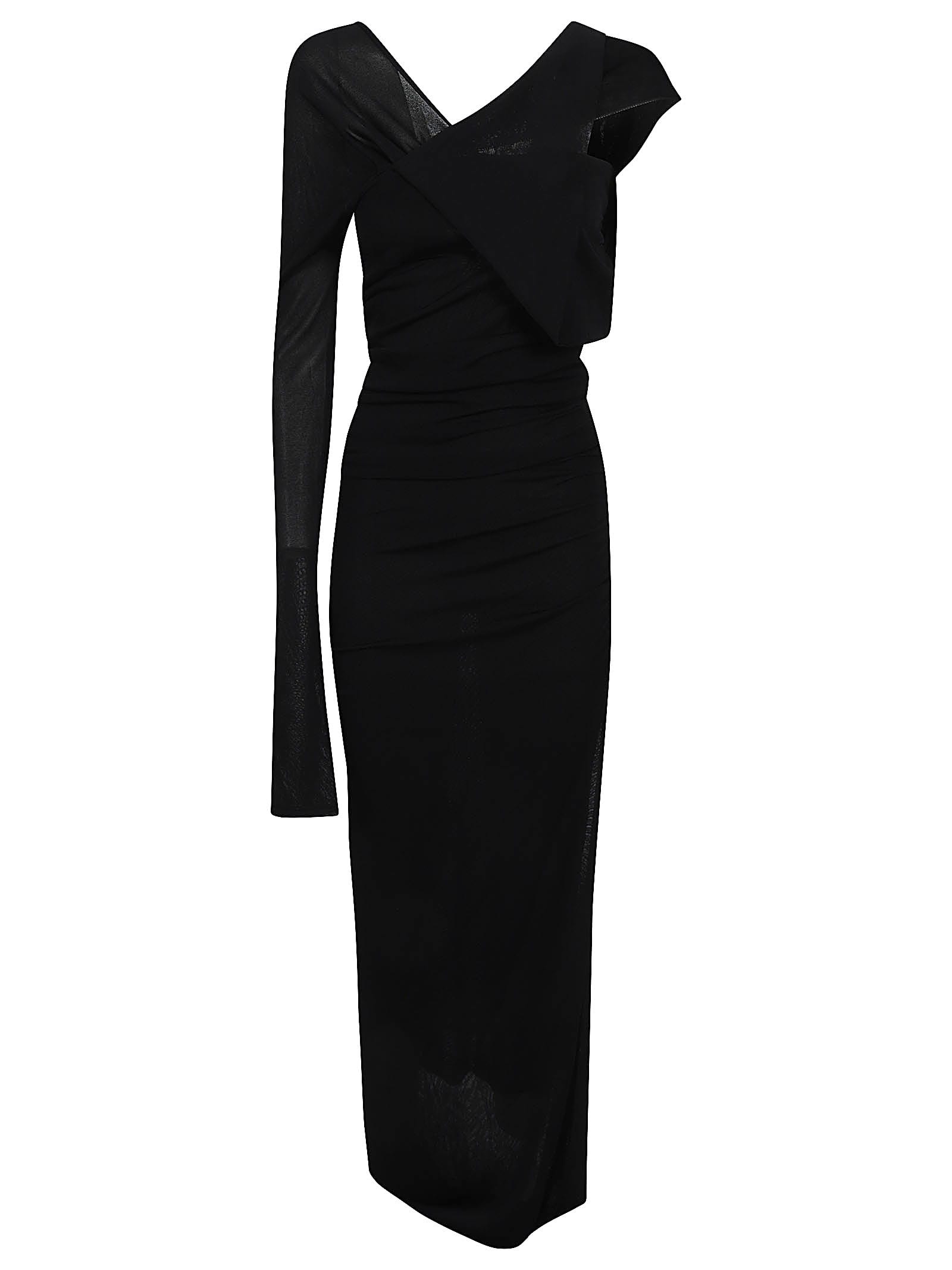 Saint Laurent One-sleeve Long Dress