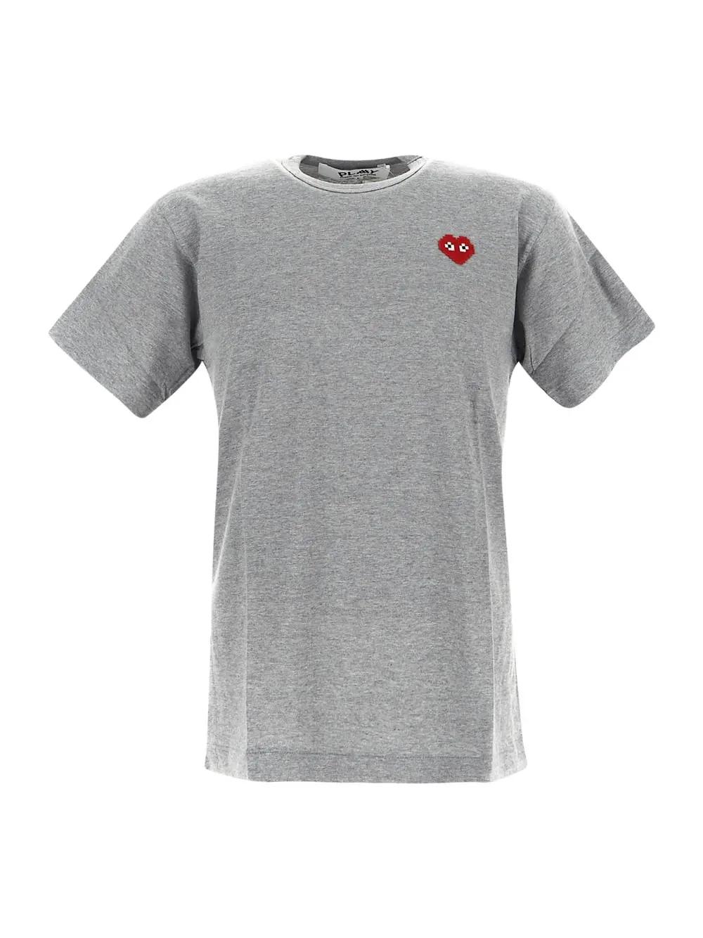Comme Des Garçons Shirt Logo Embroidery T-shirt In Grey