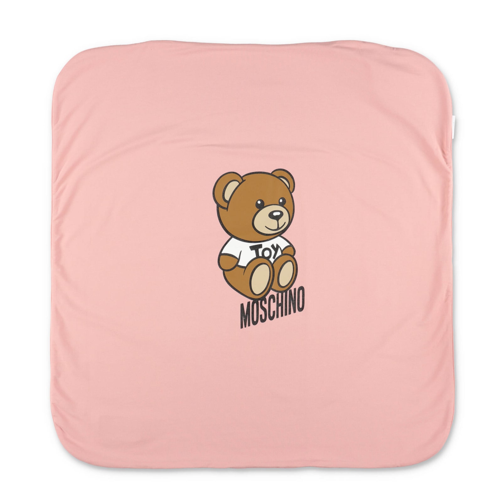 Moschino Coperta Teddy Bear Rosa In Cotone Baby Girl