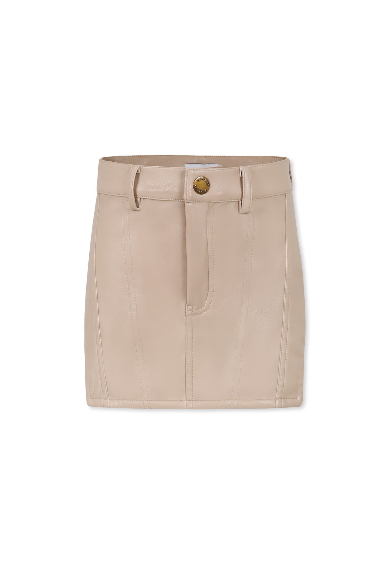 Pinko Pink Skirt For Girl With Logo In Pink