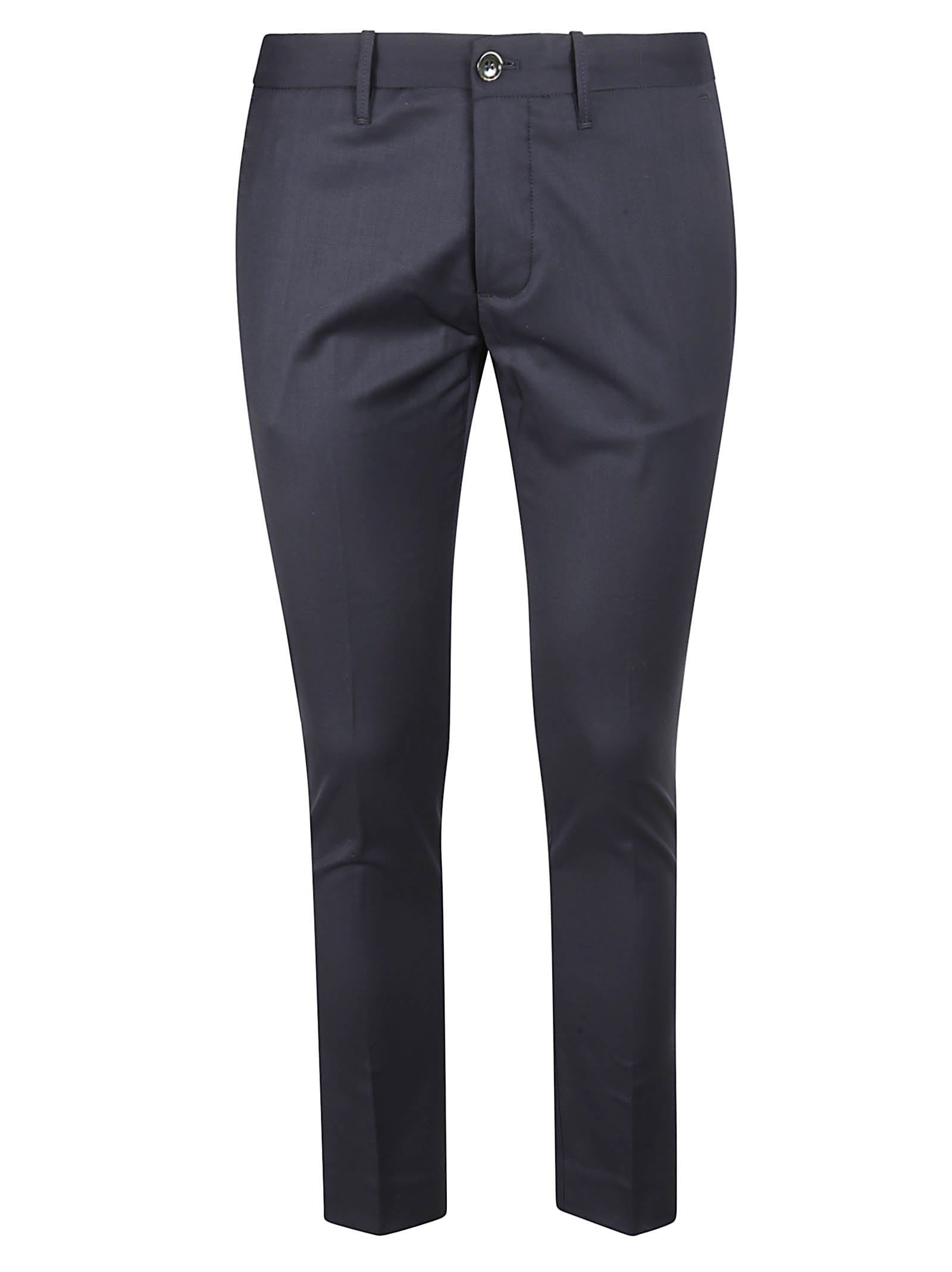 Nine In The Morning Easy Slim Trousers In Blue Navy