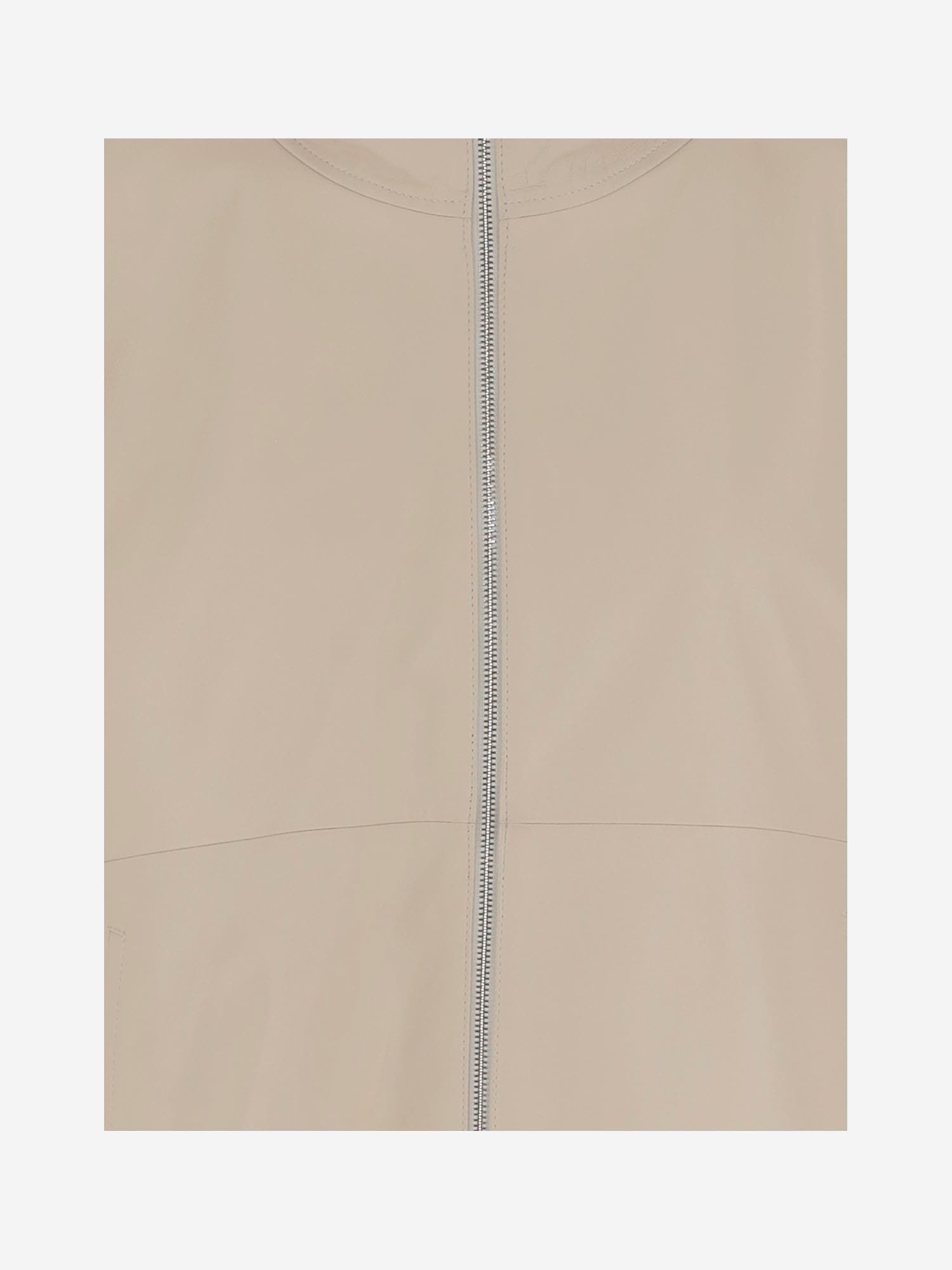 Yves Salomon Leather Jacket With Hood In Beige