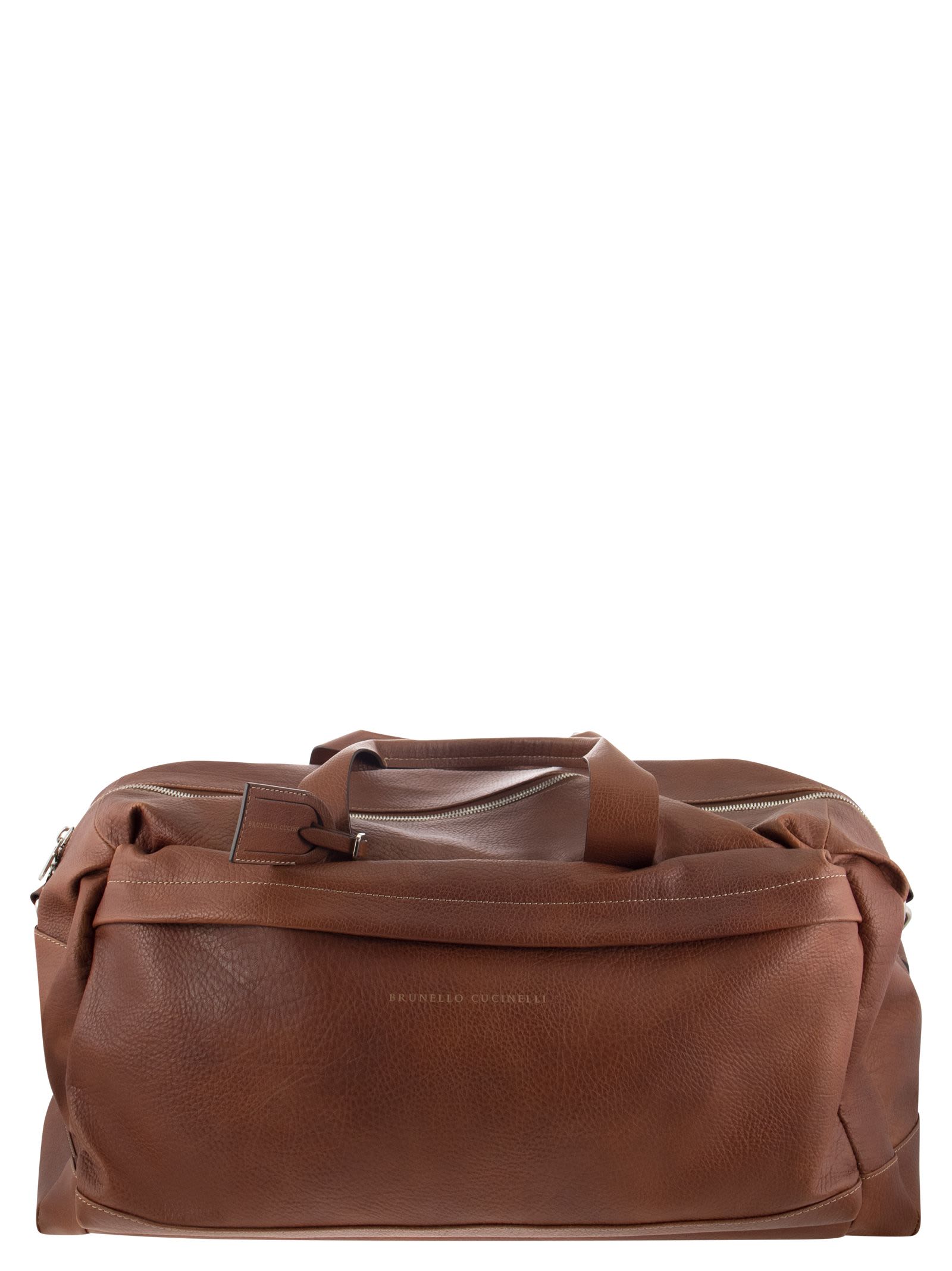 Brunello Cucinelli Travel Bag In Grained Calfskin
