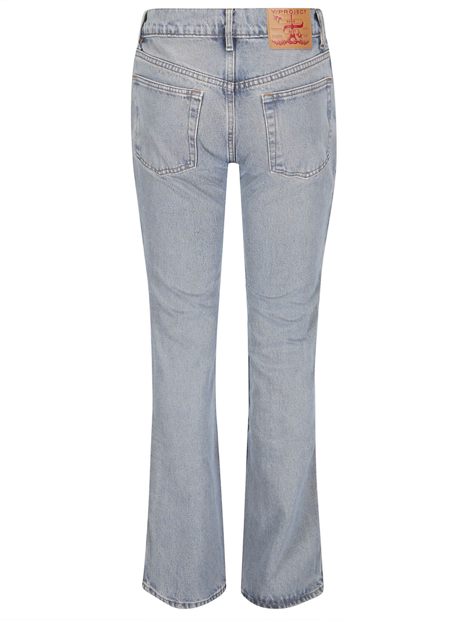 Y/PROJECT HOOK AND EYE SLIM JEANS 