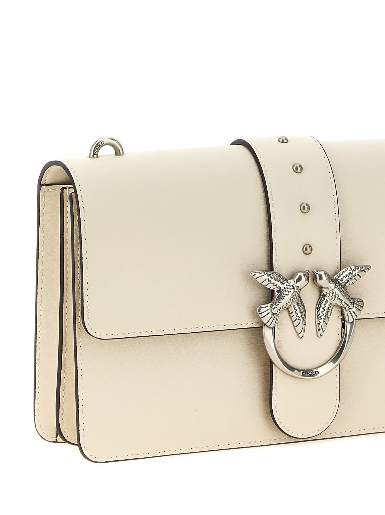Pinko Love One Classic Crossbody Bag In White
