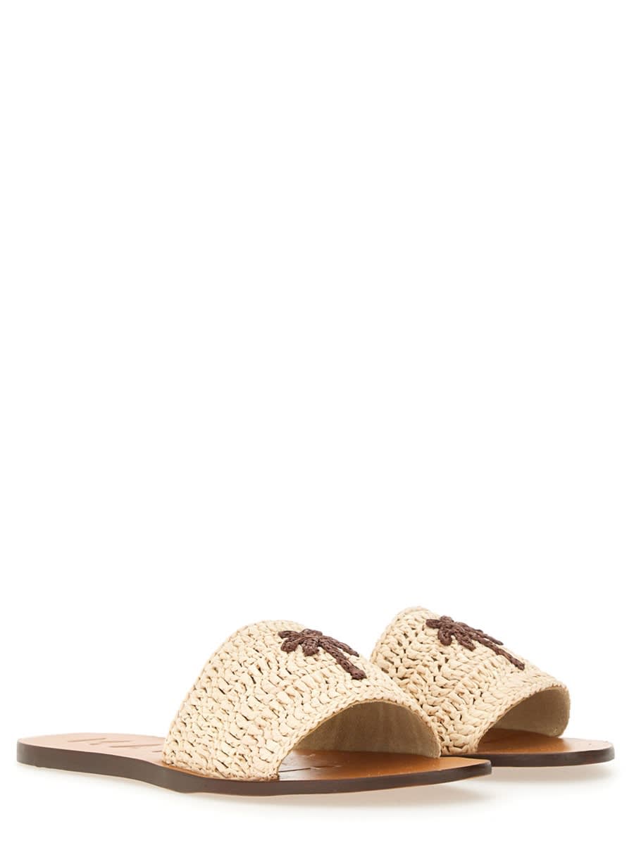 Manebi Manebí Raffia Sandal In Beige