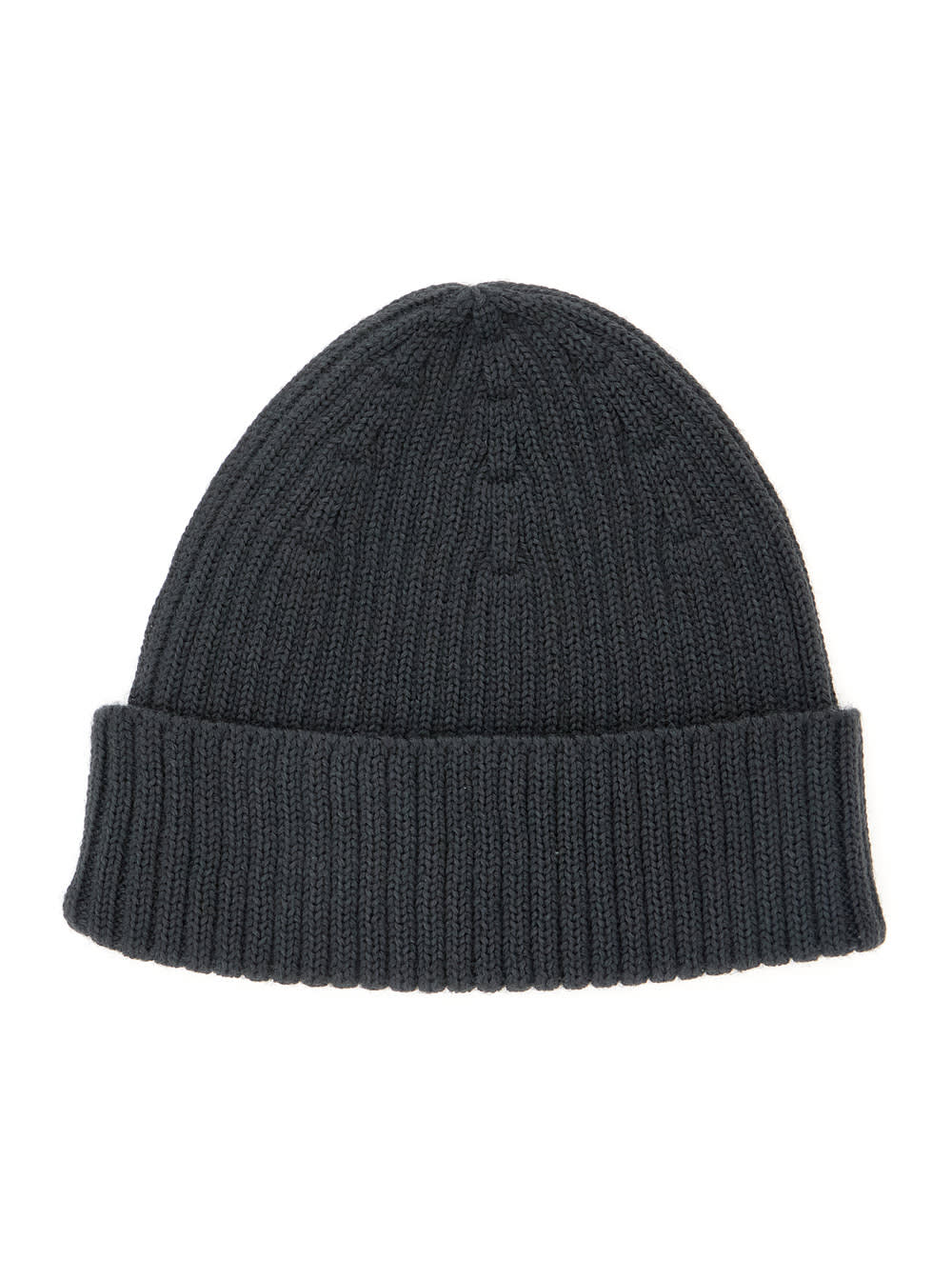 Maison Kitsuné Grey Embroidered Logo Beanie Hat In Black