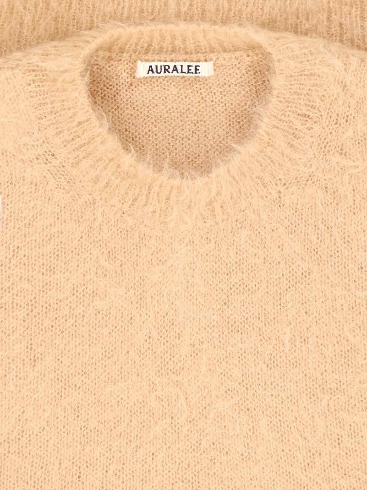 Shop Auralee Super Kid Basic Sweater In Beige