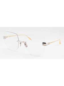 Shop Dita Dtx155/a/03 Embra (vista) Eyewear In Silver_ White Gold